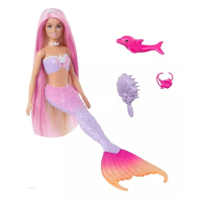 Boneca Da Barbie Fantasy Sereia Color Change Rosa Mattel