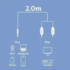 Cabo De Audio P2(3.5mm) Para 2 Rca 2 Metros - Philips Cabo De Audio P2(3.5mm) Para 2 Rca 2 Metros - Philips