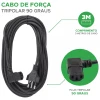 Cabo De Força Tripolar Para Tvs 10a Preto 3 Metros Green