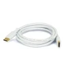 Cabo Displayport de alta resolução 4K Macho/Macho 2M Branco Cabo Displayport de alta resolução 4K Macho/Macho 2M Branco