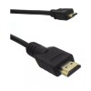 Cabo Hdmi Macho Para Micro Usb Macho 2M Preto Novo