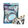 Cabo Rca Fitz 3+3 Rca Plug Metal Pix Novo