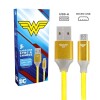 Cabo Usb Para Micro Usb 1,5M 12W Mulher Maravilha Novo