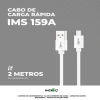 Cabo Usb Para Tipo C 5a 2 Metros Branco Ims-159A Imenso