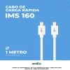 Cabo Usb Tipo C Para Tipo C 60W 1 Metro Preto Ims-160 Imenso Cabo Usb Tipo C Para Tipo C 60W 1 Metro Preto Ims-160 Imenso