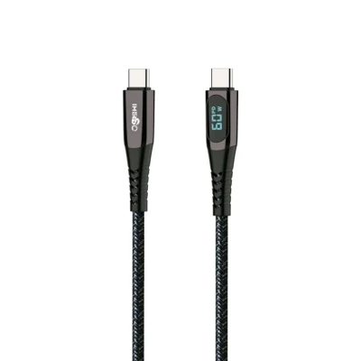 Cabo Usb Tipo C Para Tipo C Rápido 60W 1 Metro Preto Ims-148