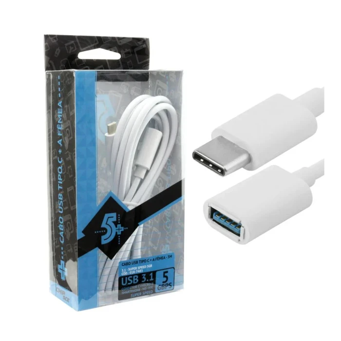 Cabo Usb Tipo C Para Usb 3,1 Fêmea 3M 018-7483 Novo
