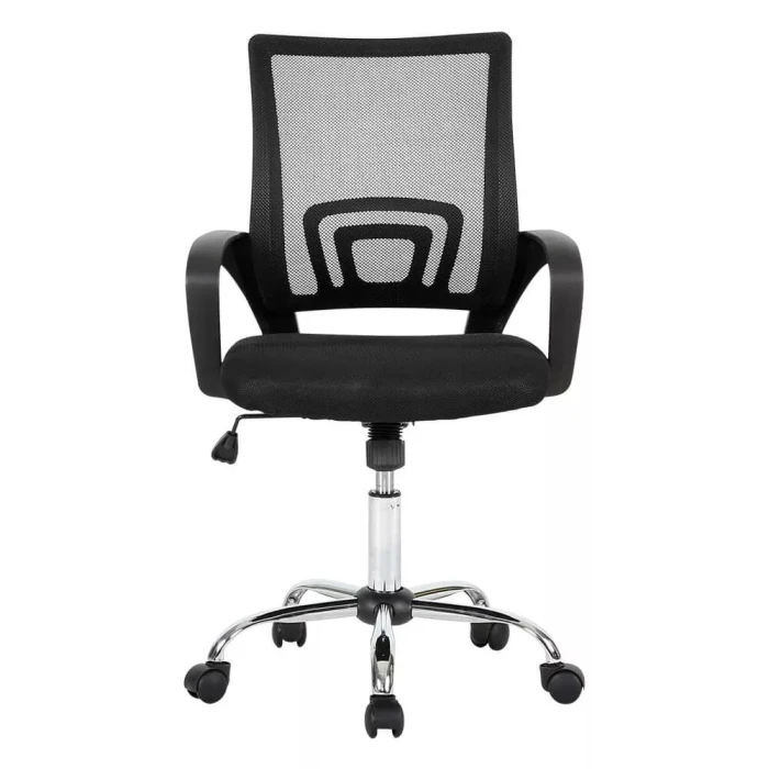 Cadeira De Escritório Executive Ga197 Cromada Mesh Preta Cadeira De Escritório Executive Ga197 Cromada Mesh Preta