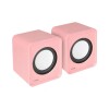 Caixa De Som 2,0 Usb 5V 1W Rosa Vs-01R Vinik Novo