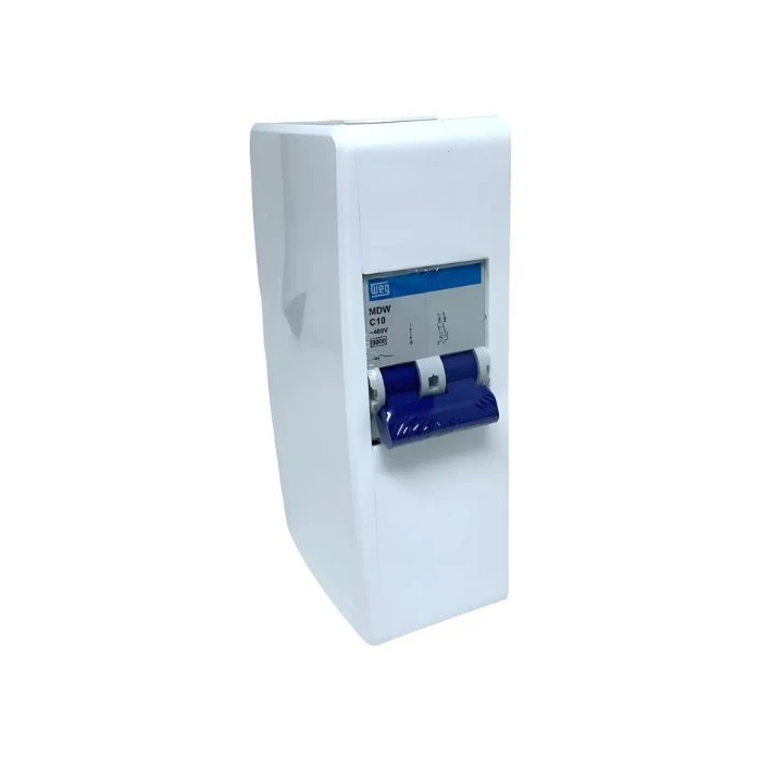 Caixa Proteção Sobrepor 4x2 Disjuntor C1P+Tomada 10A WEG