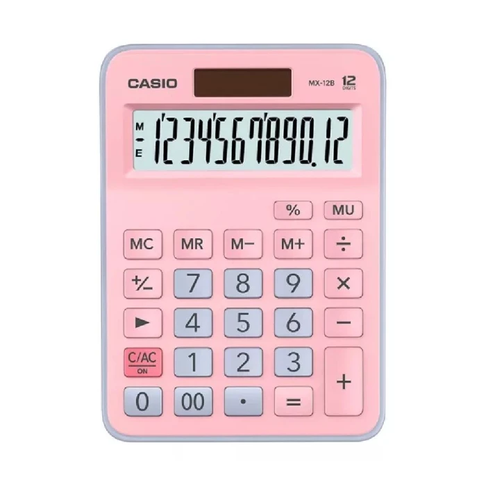 Calculadora De Mesa Com 12 Dígitos Solar Cor Rosa Casio