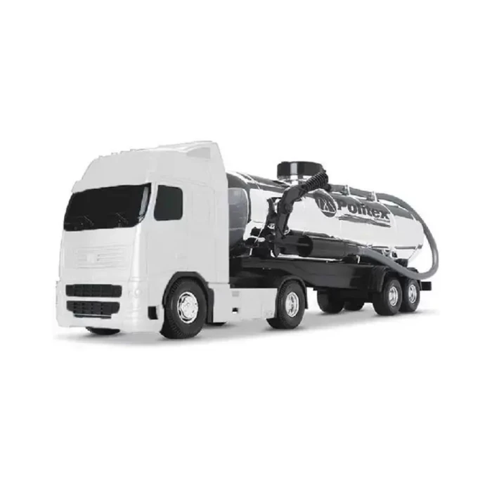 Caminhão de Brinquedo Voyager tanque Cromado e Branco Roma