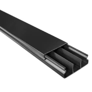 Canaleta em PVC PRETO 40X16X2000MM COM DUPLA FACE