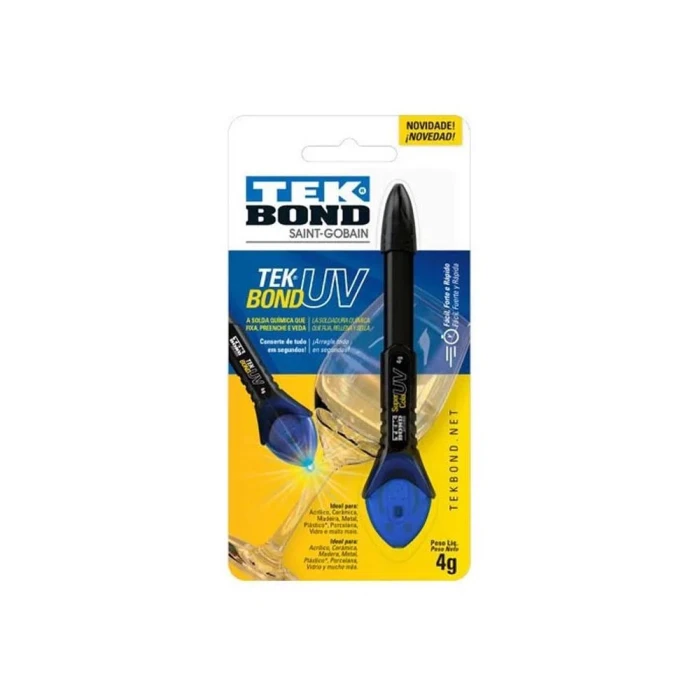 Caneta Com Luz Ultra Violeta Tekbond Novo