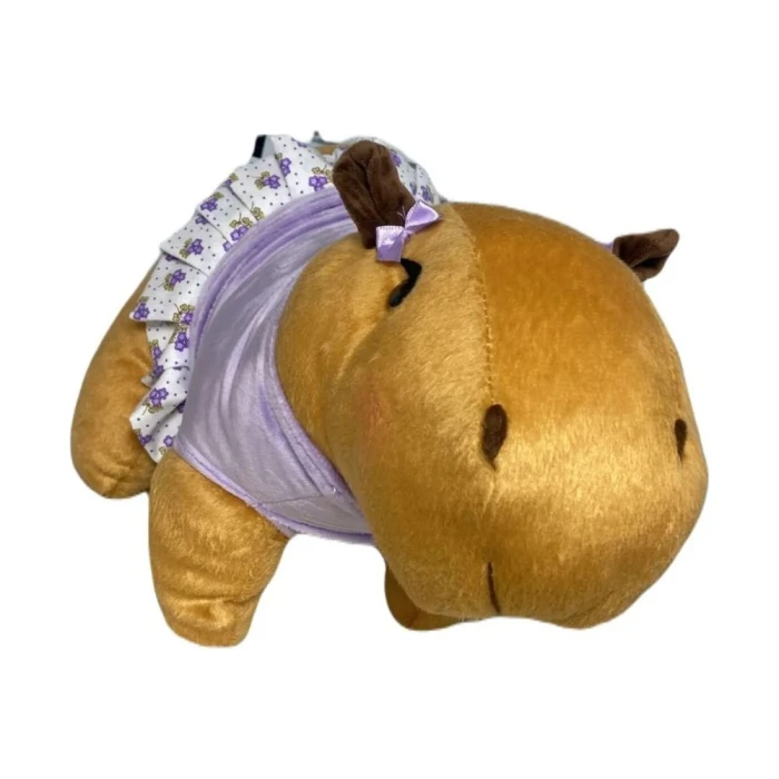 Capivara De Pelúcia Filó Com Roupa Roxa P Mury Baby