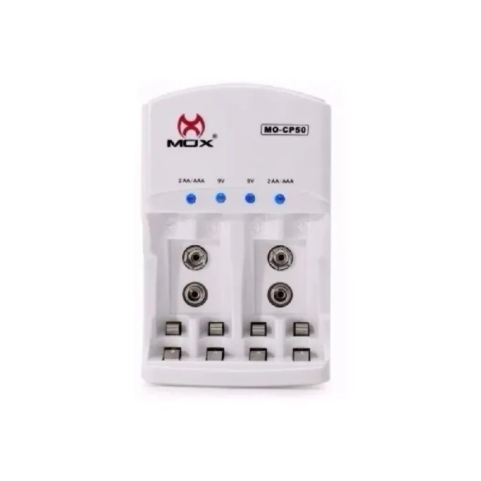 Carregador De Pilhas Mox AA AAA 9V Bivolt Novo