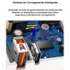 Carregador Dual USB Type-C 30W T51 DP Compatível Rock Space
