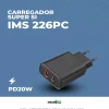 Carregador Rápido 20W Com Cabo Tipo C/Tipo C Preto Ims-226PC Carregador Rápido 20W Com Cabo Tipo C/Tipo C Preto Ims-226PC