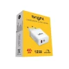 Carregador Ultra Rápido 4A 36W Usb E Tipo-C Bright Novo Carregador Ultra Rápido 4A 36W Usb E Tipo-C Bright Novo