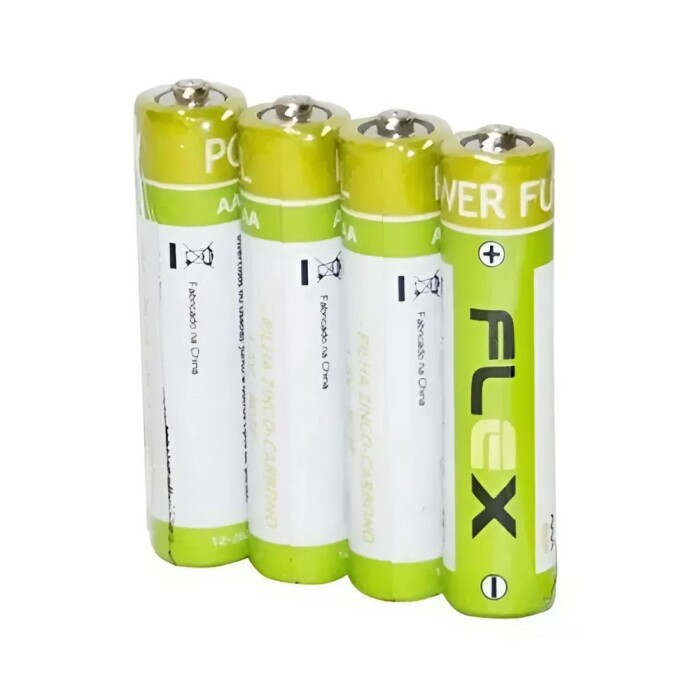 Cartela Pilha Aaa Zinco C/4 Unidades Fx-3Az Flex