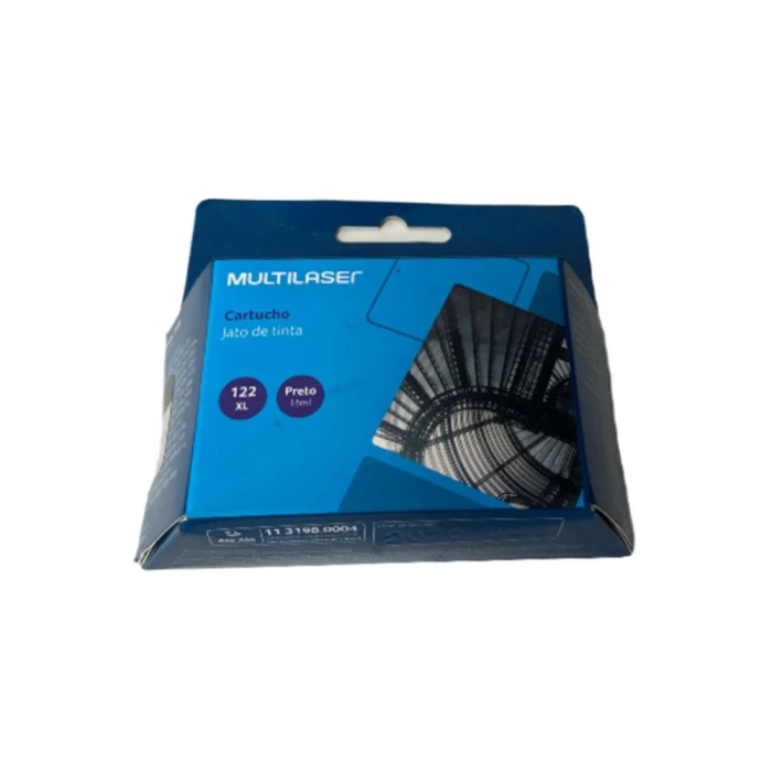 Cartucho De Tinta Multilaser 122XL Preto CO338 16ml