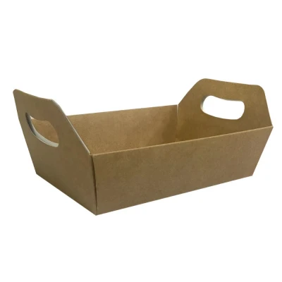 Cesta Caixote De Papel Kraft Para Presente Tamanho M 22x15x9cm