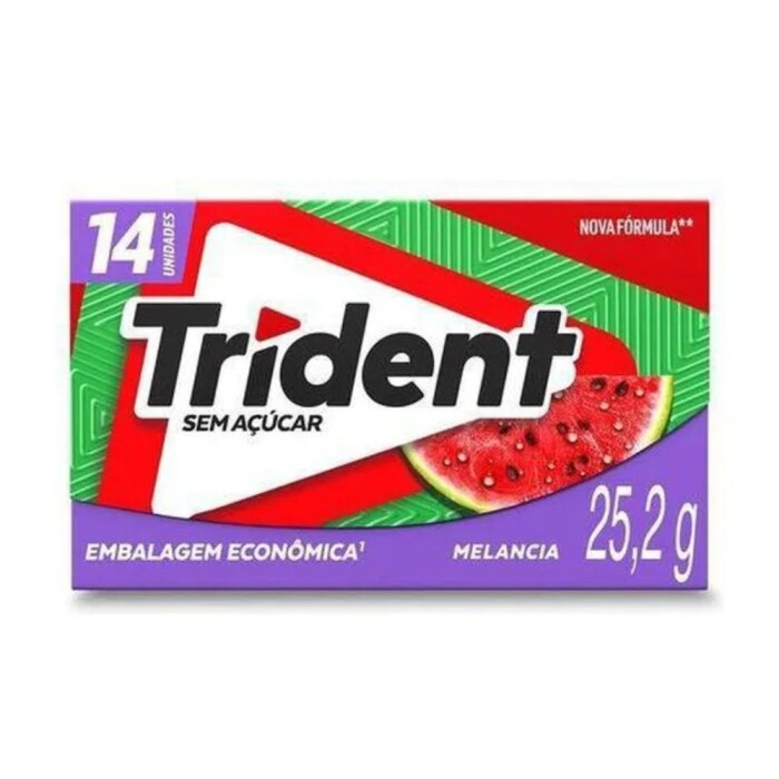 Chiclete Trident 14S Sabor Melancia Refrescante Unidade