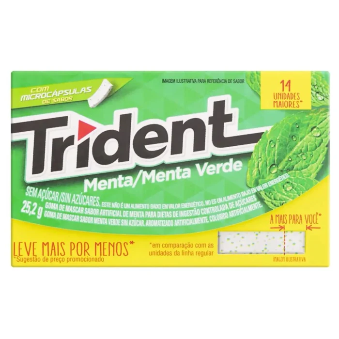 Chiclete Trident 14S Sabor Menta 25,2g