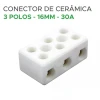 Conector Bipolar Cerâmica Para Chuveiro 3 Polos 16MM 30A Conector Bipolar Cerâmica Para Chuveiro 3 Polos 16MM 30A