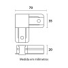 Conector L Para Trilhos Slim Preto Schneider Novo