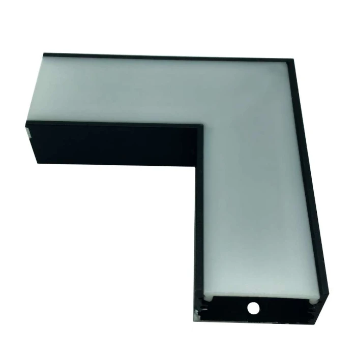 Conector de curva Para Perfil Sobrepor Preto Parede / Parede Conector de curva Para Perfil Sobrepor Preto Parede / Parede