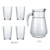 Conjunto Nadir Ginga 5 Peças - 1 Jarra, 4 Copos 265ML Novo