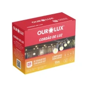 Cordão De Led E27 Para 10 Lâmpadas Ip65 Cor Preto Ourolux