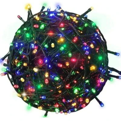Cordão Luminoso 200 Leds Rgb 20M 220V Estático Novo