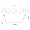 Downlight 6W 3000k 35º Led De Embutir Branco 6730 588 Lumens