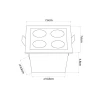 Downlight 8W 4000K 821 Lumens Embutir Powerus Branco Irc90