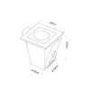 Downlight embutir 2W 3000K 15º Powerus Branco 6726 Nordecor