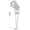 Espeto De Jardim Led Tel 03 3w 6500K Tachibra Novo