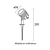 Espeto Jardim Led Clean 6W Bivolt Luz Verde IP65 Blumenau
