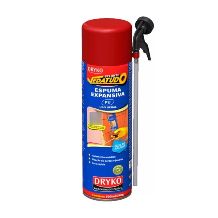 Espuma Expansiva Poliuretano 500mL Uso Geral Dryko