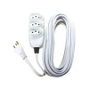 Extensão Compacta 10A 250V 3m Com Cabo Chato Branca Ilumi
