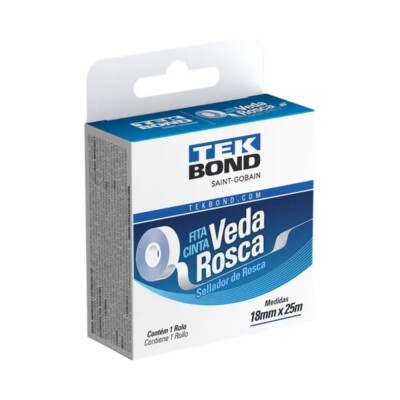 FITA CINTA VEDA ROSCA MULTIUSO 18MM X 25M TEKBOND