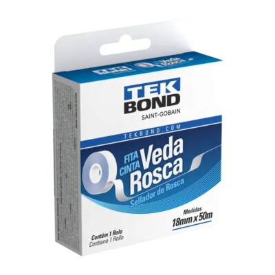 Fita Cinta Veda Rosca Multiuso 18Mm X 50M Tekbond