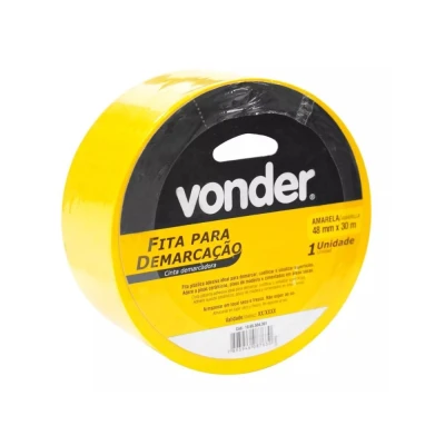 Fita Demarcação De Solo Sinalização 48mm X 30 Metros Vonder