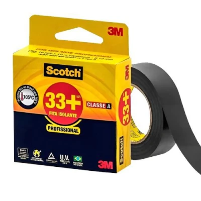 Fita Isolante 33+ 19Mm X 10M 3M Scotch Para Uso Elétrico