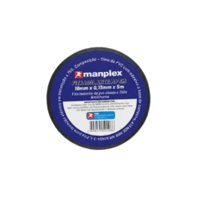 Fita Isolante 5 Metros Preta MP05M Manplex Alta Resistência