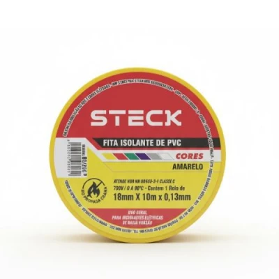 Fita Isolante Amarela 10m Steck Sft1310am Para Instalaçãos