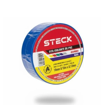 Fita Isolante Azul 10m Steck Sft1310Az Profissional Elétrica