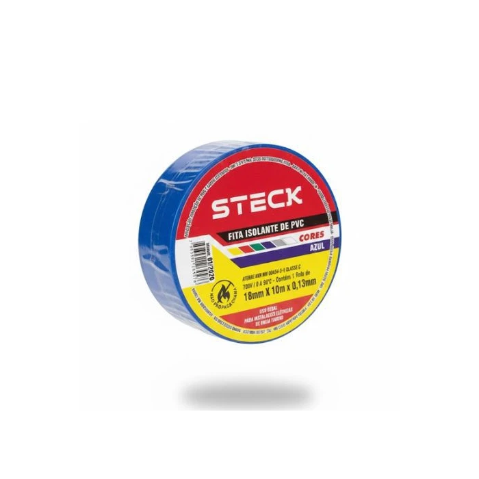 Fita Isolante Azul 10m Steck Sft1310Az Profissional Elétrica