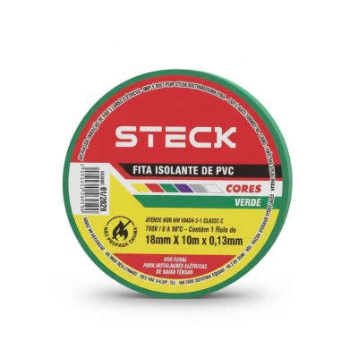 Fita Isolante Verde 10m Steck Sft1310vd Resistente